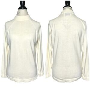 Jacques De Loux | Women | Vintage 100% Cashmere Cream Crew Neck Sweater | Sz 40